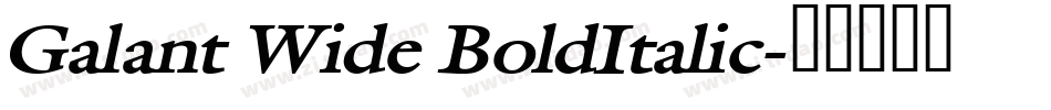 Galant Wide BoldItalic字体转换